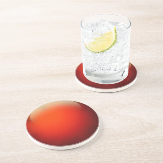 Dessous De Verre En Grès Boule en cristal rouge (Côté)