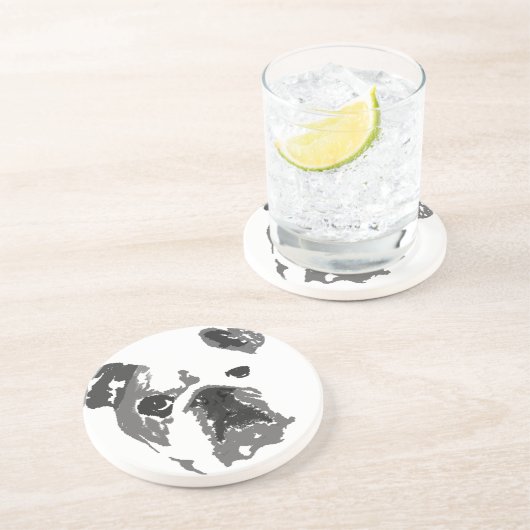 Dessous De Verre En Grès Bouledogue (Côté)