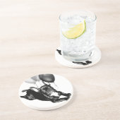 Dessous De Verre En Grès Bouledogue français d'anniversaire (Côté)