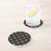 Dessous De Verre En Grès Boules de Noël 3D (Côté)