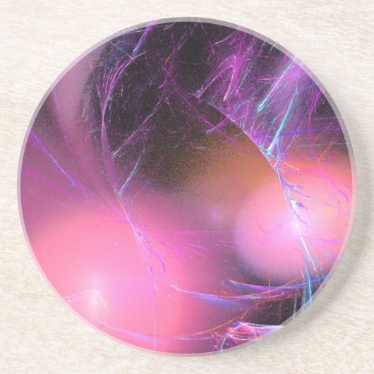 Dessous De Verre En Grès Boules roses en mouvement (Devant)