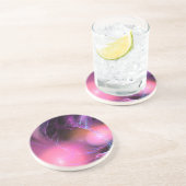 Dessous De Verre En Grès Boules roses en mouvement (Côté)