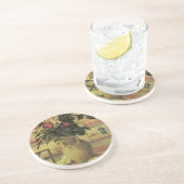 Dessous De Verre En Grès Bouquet de fleurs à la fenêtre par Maxine Maufra (Côté)