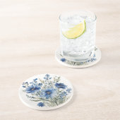 Dessous De Verre En Grès Bouquet de Fleurs Aquarelle Élégante (Côté)