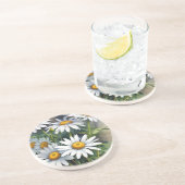 Dessous De Verre En Grès Bouquet de fleurs élégant à l'aquarelle de pâquere (Côté)