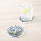 Dessous De Verre En Grès Bouquet de fleurs Elégante aquarelle (Côté)