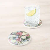 Dessous De Verre En Grès Bouquet de fleurs Pastel (Côté)