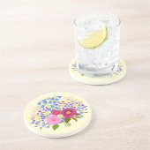 Dessous De Verre En Grès Bouquet de fleurs Yellow Stone (Côté)