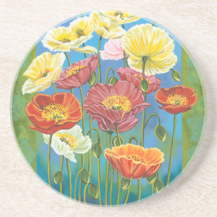 Dessous De Verre En Grès Bouquet en frontière I