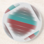 Dessous De Verre En Grès Bourgogne sarcelle en rotation (Devant)