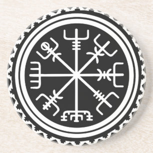 Dessous De Verre En Grès Boussole Viking Vegvisir