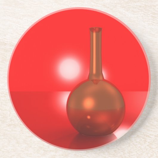 Dessous De Verre En Grès bouteille rouge (Devant)