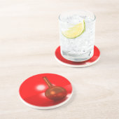 Dessous De Verre En Grès bouteille rouge (Côté)