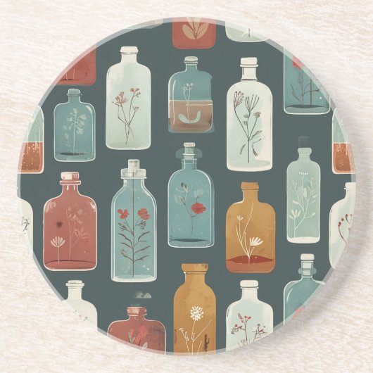 Dessous De Verre En Grès bouteille unique (Devant)