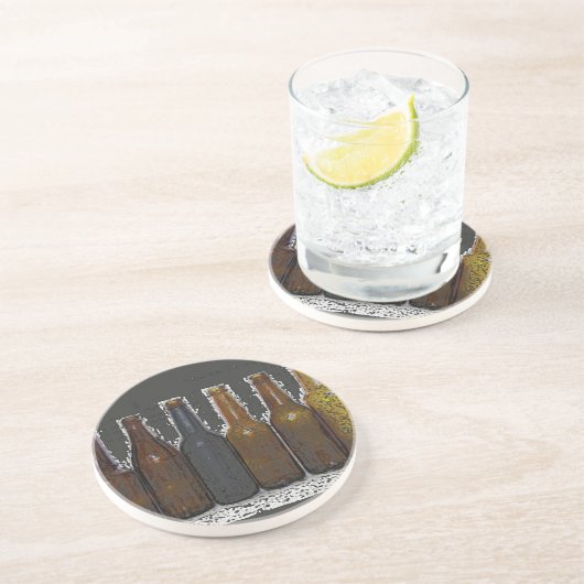 Dessous De Verre En Grès Bouteilles de bière (Côté)