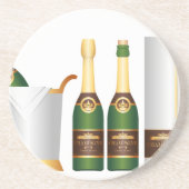 Dessous De Verre En Grès bouteilles de champagne (Devant)