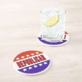 Dessous De Verre En Grès Bouton républicain (Côté)