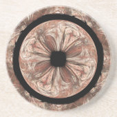 Dessous De Verre En Grès Bowles d'Balone brunâtre Abstrait (Devant)