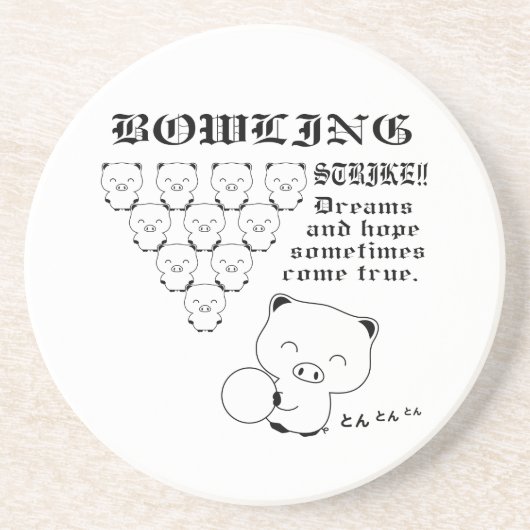 Dessous De Verre En Grès Bowling (Devant)