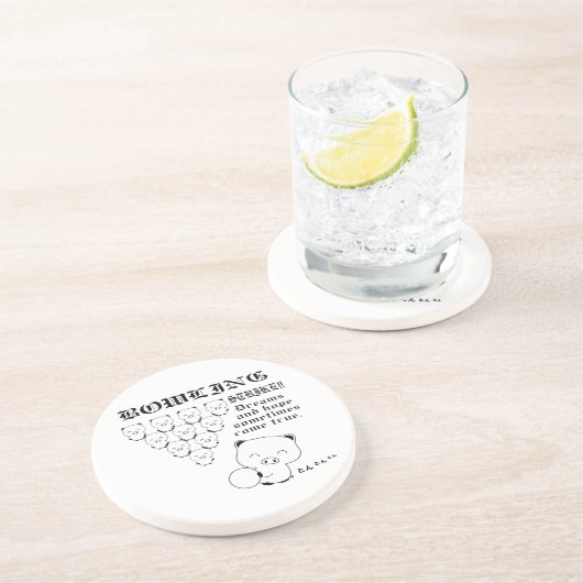 Dessous De Verre En Grès Bowling (Côté)