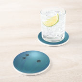 Dessous De Verre En Grès Bowling Ball Blue (Côté)