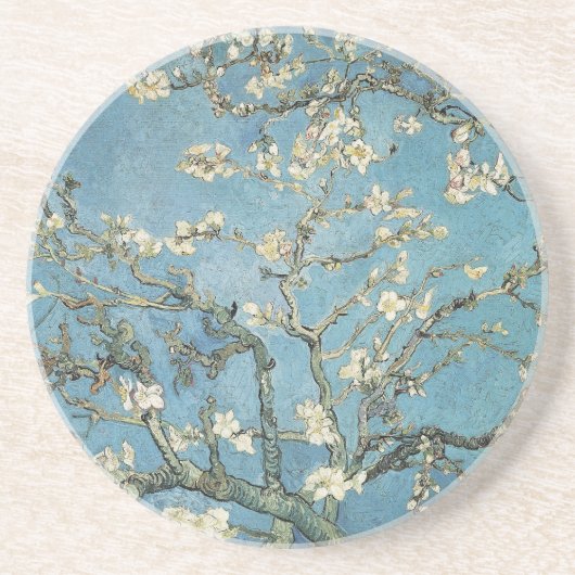 Dessous De Verre En Grès Branches d'amande de Vincent van Gogh | en fleur, (Devant)