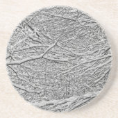 Dessous De Verre En Grès Branches de neige (Devant)