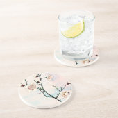 Dessous De Verre En Grès Branches de prune avec l'art d'Asiatique d'Ukiyo-e (Côté)