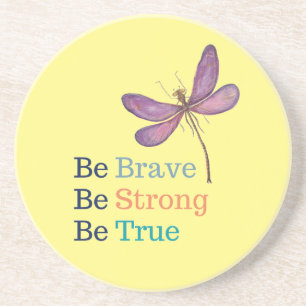 Dessous De Verre En Grès Brave Strong True Dragonfly