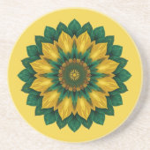 Dessous De Verre En Grès Brazilian Leaf Mandala - Drink Coaster (Devant)