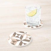 Dessous De Verre En Grès Brevet de Brown Beige (Côté)