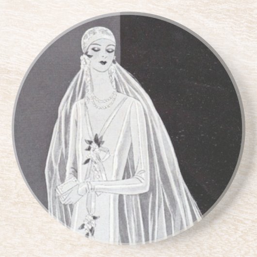 Dessous De Verre En Grès Bride du Flapper (Devant)