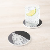 Dessous De Verre En Grès Bride du Flapper (Côté)
