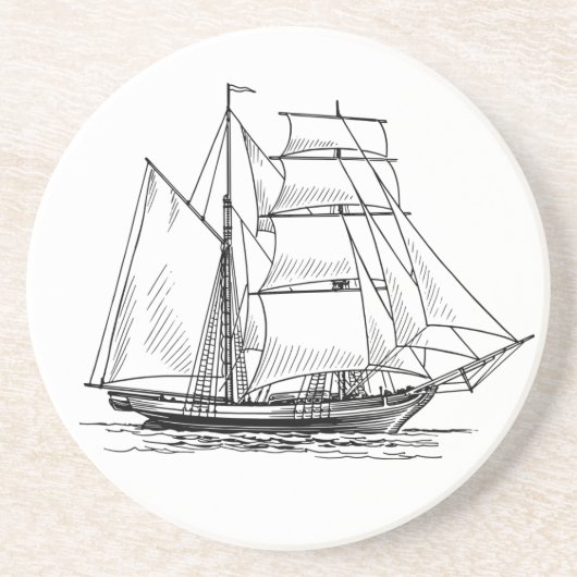 Dessous De Verre En Grès Brigantin (Devant)