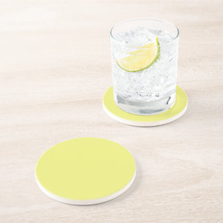 Dessous De Verre En Grès Bright Lemon Yellow Coaster