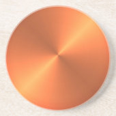 Dessous De Verre En Grès Brillant rouille orange (Devant)