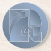 Dessous De Verre En Grès brique bleue cassée (Devant)