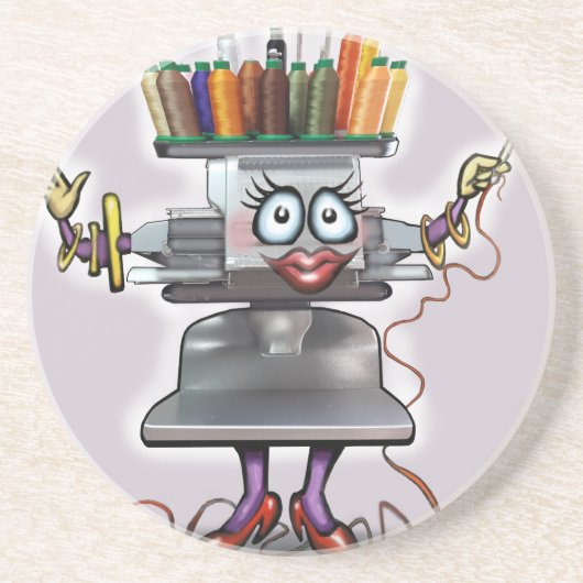 Dessous De Verre En Grès Broderie (Devant)