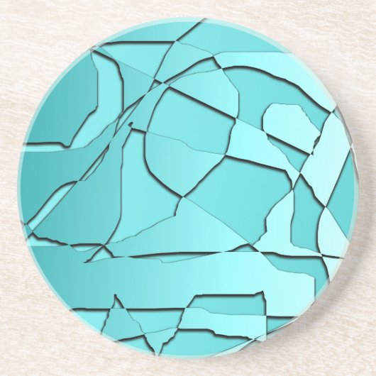 Dessous De Verre En Grès Broken Glass Teal (Devant)
