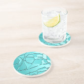 Dessous De Verre En Grès Broken Glass Teal (Côté)