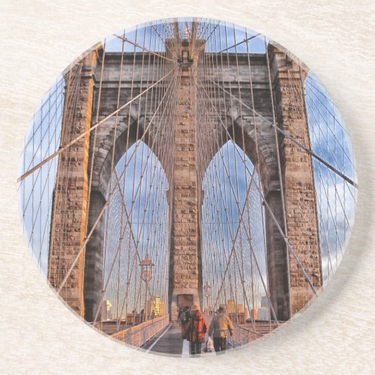 Dessous De Verre En Grès Brooklyn Bridge New York City (Devant)