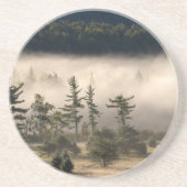 Dessous De Verre En Grès Brouillard de matin dans l'Adirondacks (Devant)