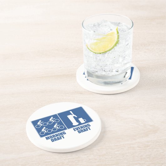 Dessous De Verre En Grès Brouillon du matin, Brouillon du soir (Côté)