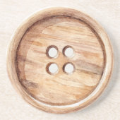 Dessous De Verre En Grès Brown Button (Devant)