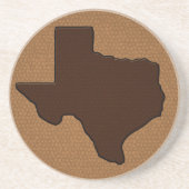 Dessous De Verre En Grès Brown Leather Look Texas (Devant)