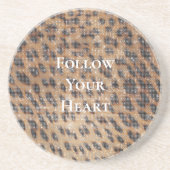 Dessous De Verre En Grès Brown Leopard Poster de animal Sparkle (Devant)