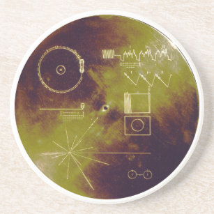 Dessous De Verre En Grès Bruits de disque d'or de Voyager 1 et 2 de la