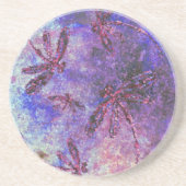 Dessous De Verre En Grès Brume de Libellule Violette (Devant)