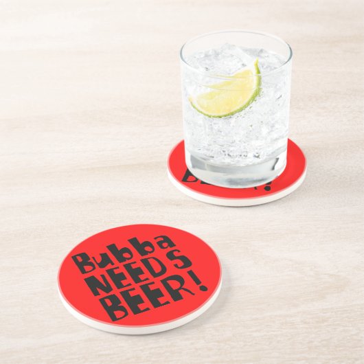 Dessous De Verre En Grès Bubba A BESOIN de bière ! (Côté)