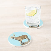 Dessous De Verre En Grès Buck White Tailed (Côté)